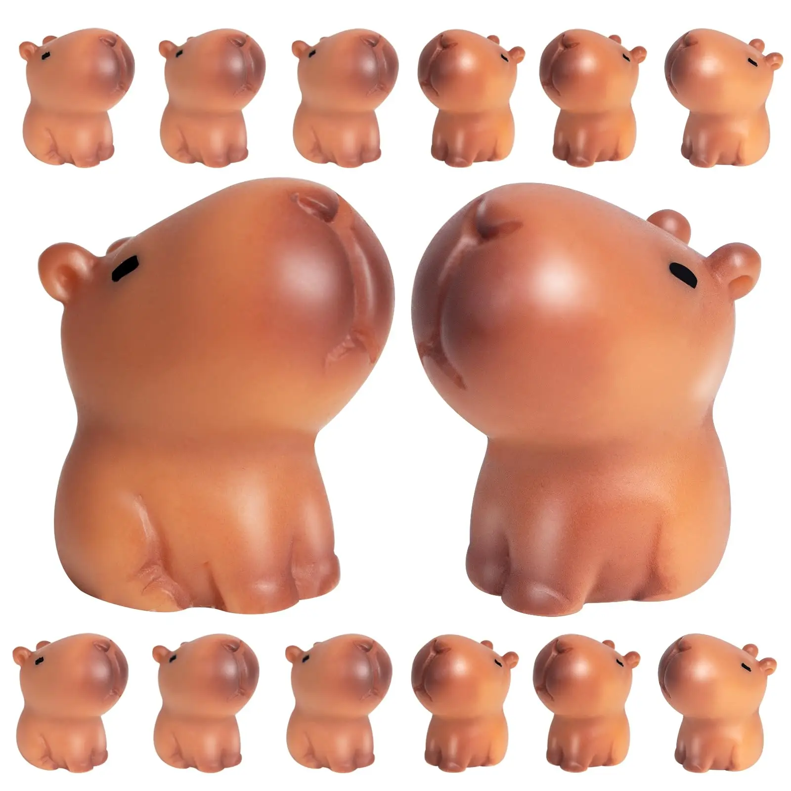 Mini Capybara Figurines postbox car Ornament Desktop Craft Decor For Garden Landscape Accessories Capybara Resin Figures