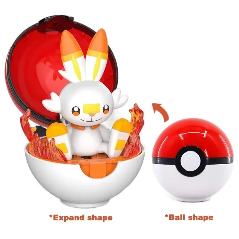 12 Styles Pokemon Action Figure Transformation Pokeball Pikachu Scalable Anime Figure Doll Children Boy Deformation Toys Gifts
