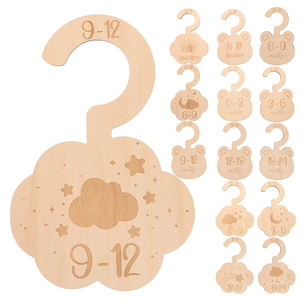 

14 Pcs Clothes Divider Closet Dividers Cute Size Month for Wardrobe Nursery