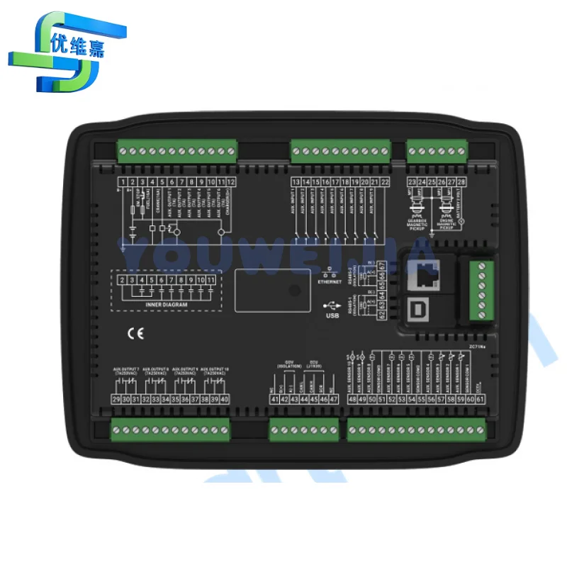 SmartGen APC715N ECU Motor Pump Controller not Ecu Start Stop CANBUS GOV Speed Regulation Control Module with USB RS485 Ports