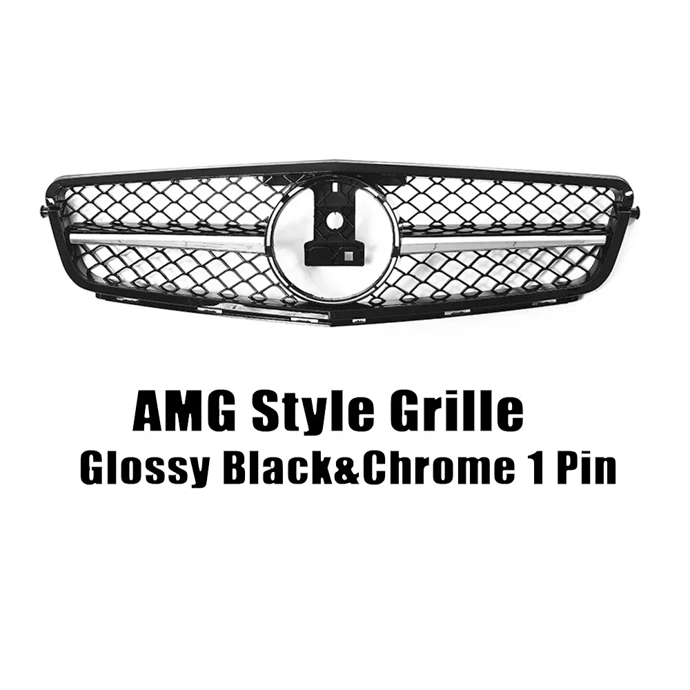 XVIP AMG Stijl Voorbumper Grille Voor Mercedes Benz C-Klasse W204 2008-2014 C180 C200 C350 S204 Glanzend Zwart GTR Stijl Grille