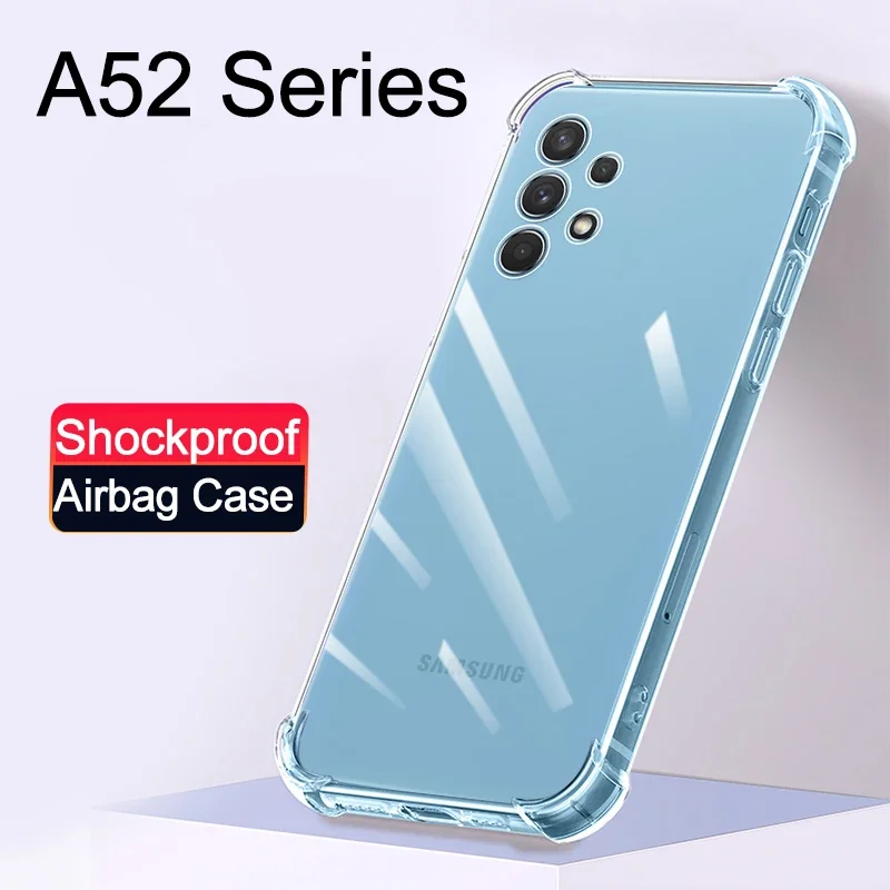 Shockproof Silicone Phone Case On The For Samsung Galaxy A52 A50 A50S A51 M51 A 52 5G A5 5 0 1 2 50 50s M 51 Soft Airbag Cover