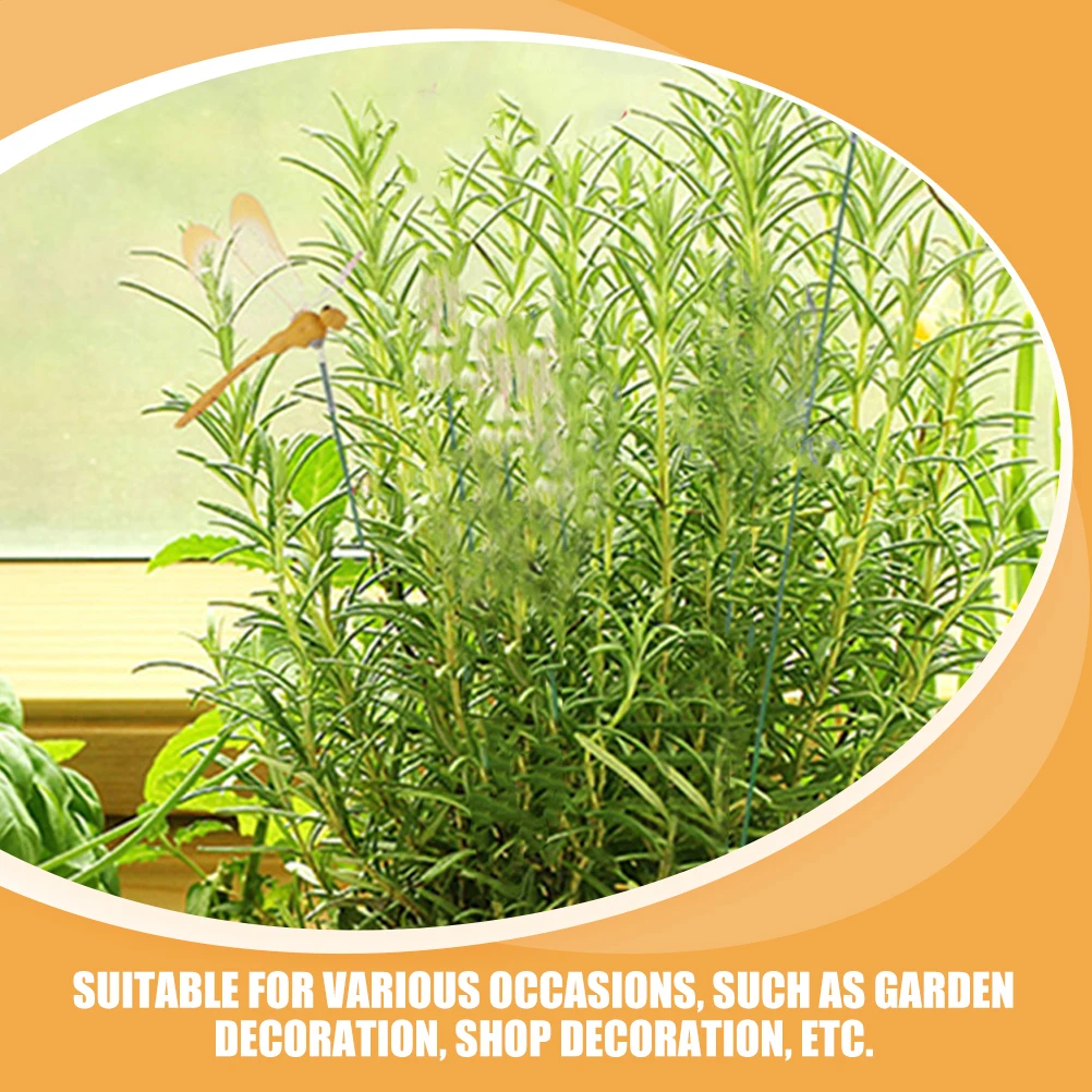 

24pcs Simulation Dragonfly Stakes Lifelike Garden Decor For Outdoor Lawn Yard Patio Pvc Insect Ornament Stake Decor