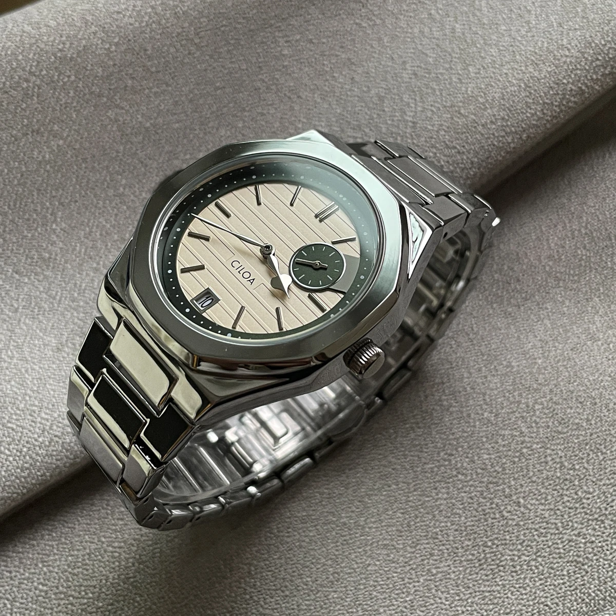 ساعة كوارتز بمينا كبير للرجال من CILOA - بسيطة وجديدة، كاجوال وعملية، مقاومة للماء 506