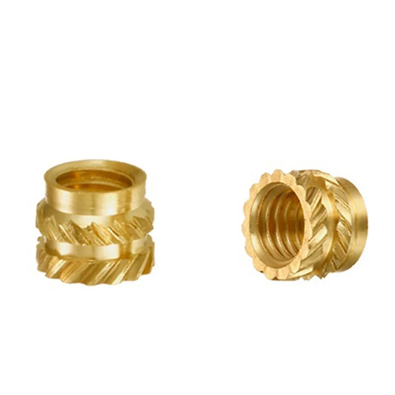 200Pcs M3 Thread Knurled Brass Threaded Heat Set Heat Resistant Insert Embedment Nut,M3X5X4,For 3D Printer Voron 2.4 Etc