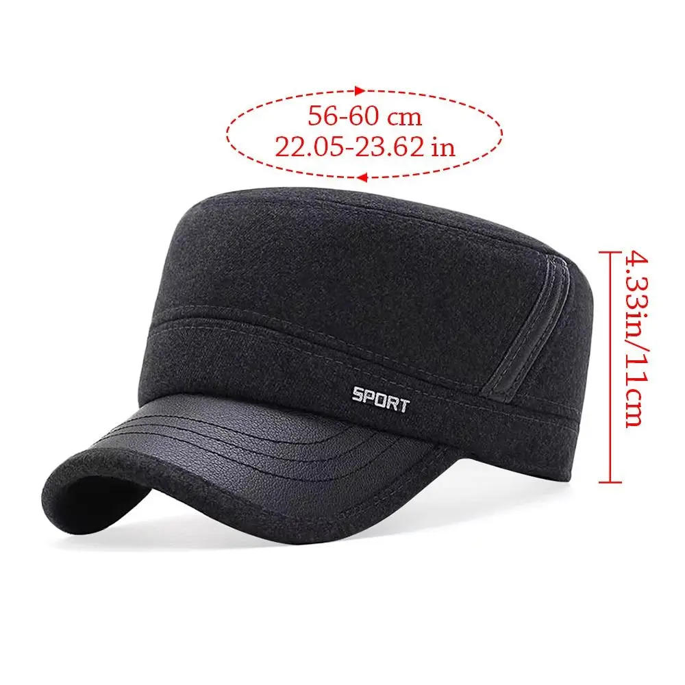 Outdoor Ear Protection Winter Hat Warm Thick Baseball Cap Adjustable Casual Earmuffs Hat for Men