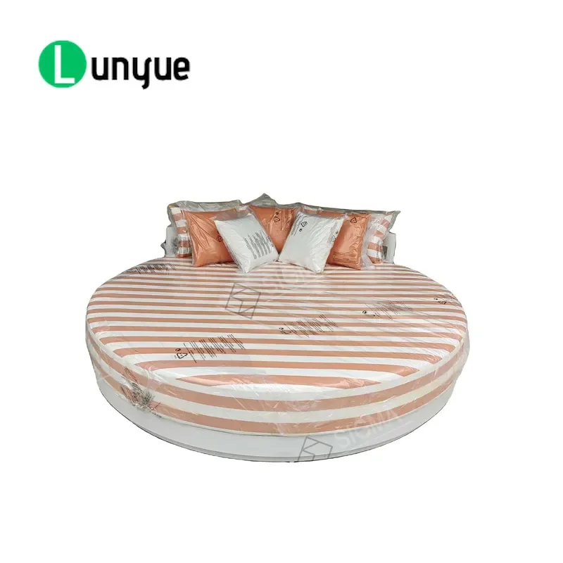 Luxury Outdoor Aluminum Furniture Weather Resistant Woven Frame Poolside Sofa Bed with Quick Drying Mat for Patio Garden