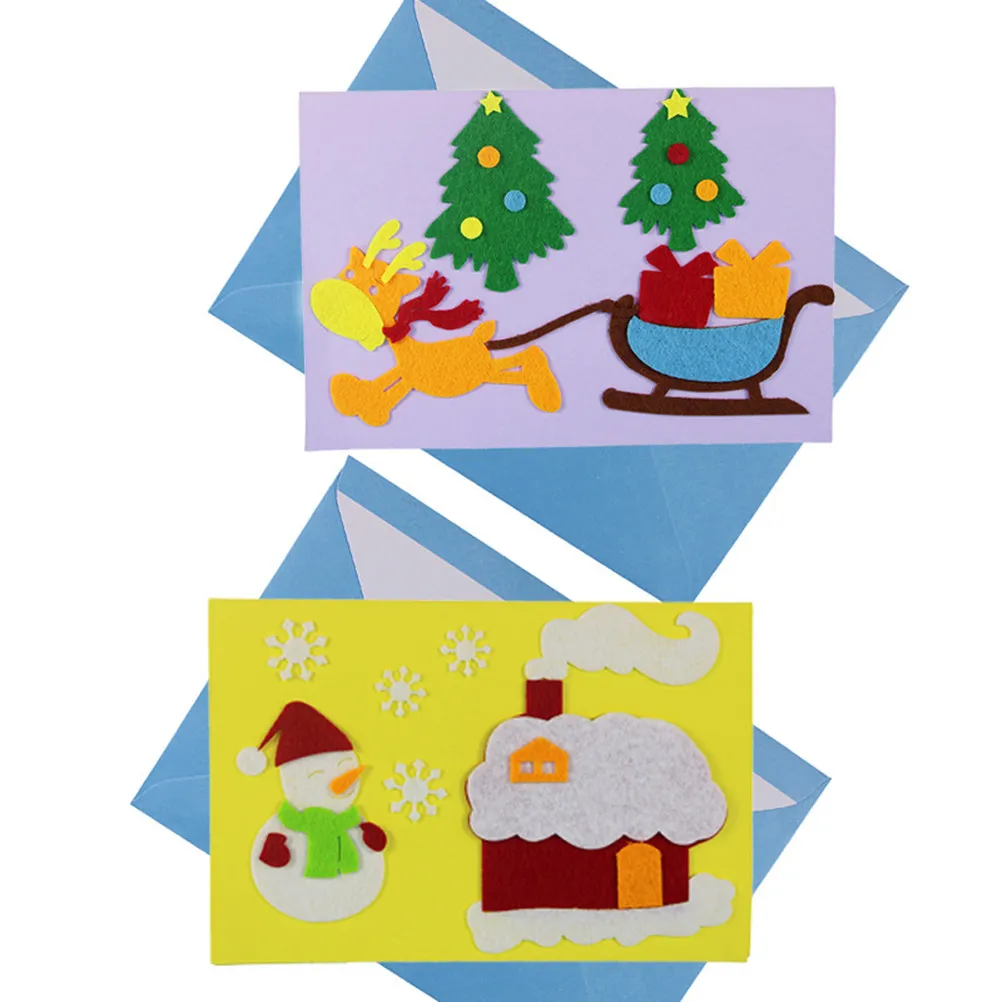 3pcs DIY Christmas Greeting Craft Supplies for Kids – Safe, Eco-Friendly Early Learning Activity Set
