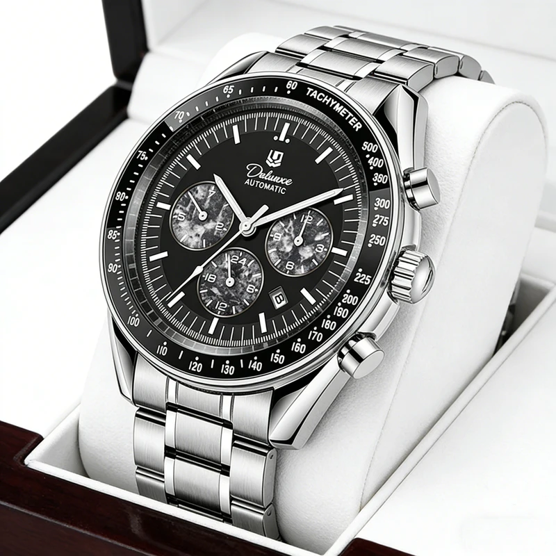 

Новые модные автоматические механические часы для мужчин, топовый бренд, роскошные водонепроницаемые светящиеся часы с датой, спортивные часы, мужские наручные часы