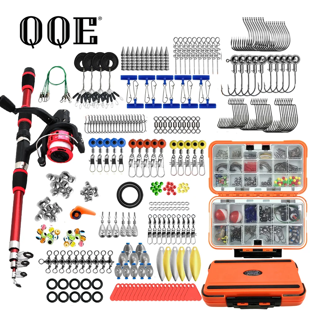 qqe-set-da-pesca-portatile-composto-da-319-pezzi-canna-telescopica-da-18-metri-esche-e-ami-assortiti-accessori-per-la-pesca-in-acqua-dolce-e-salata