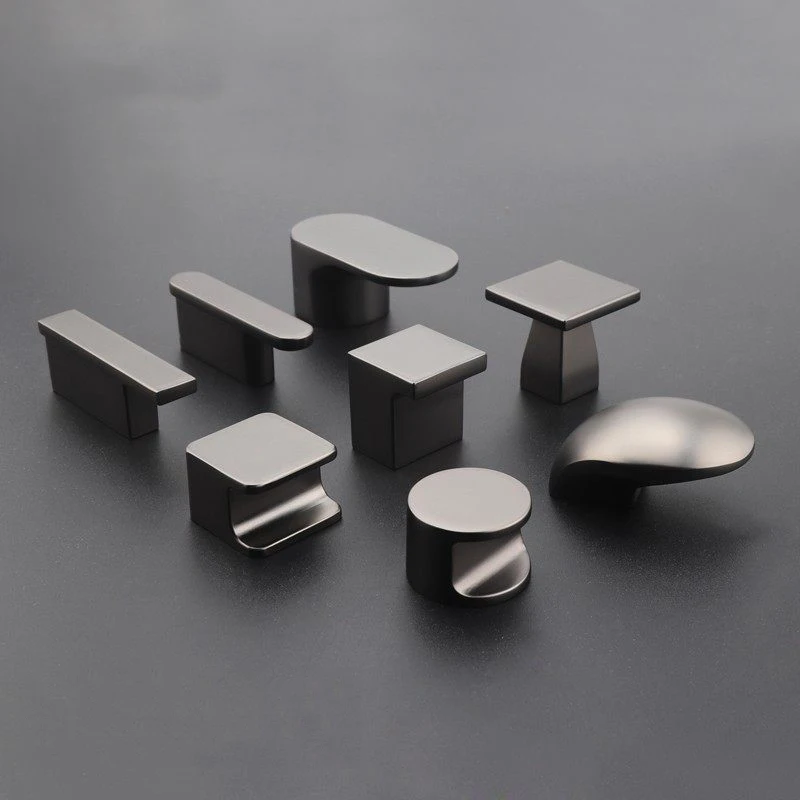

Black Nickel Grey Wardrobe Door Handle Premium Cabinet Drawer Handle Single Hole Small Pull