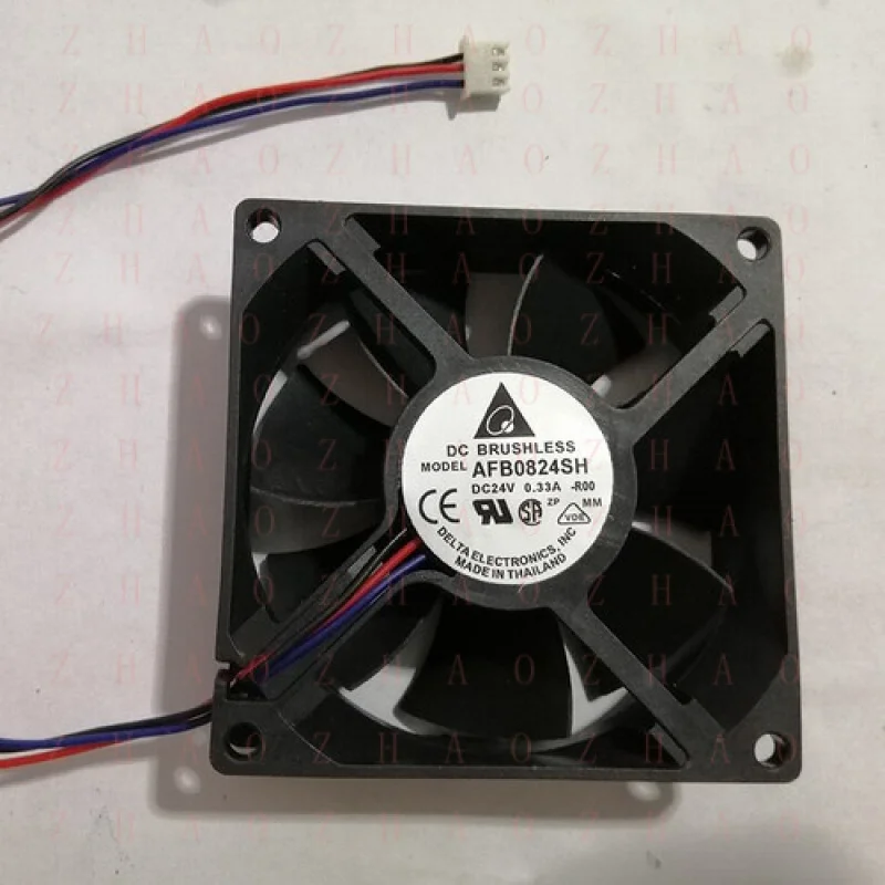 L+ for Delta AFB0824SH Roo Cooling fan BRUSHLESS Model 80*80*25mm DC 24V 0.33A 3Pin