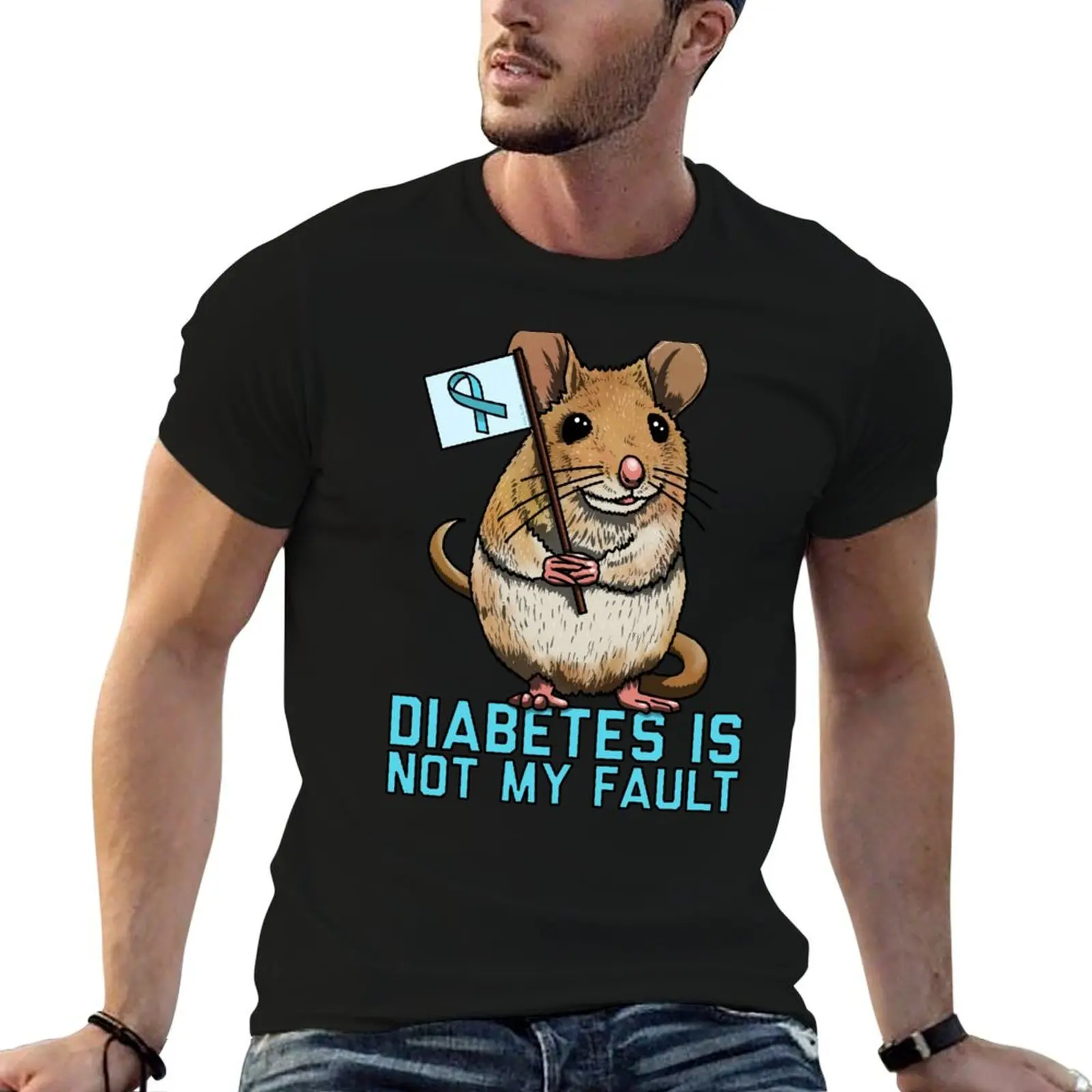Diabetes Is Not My Fault T-Shirt Novelty Print Casual Tee Shirt