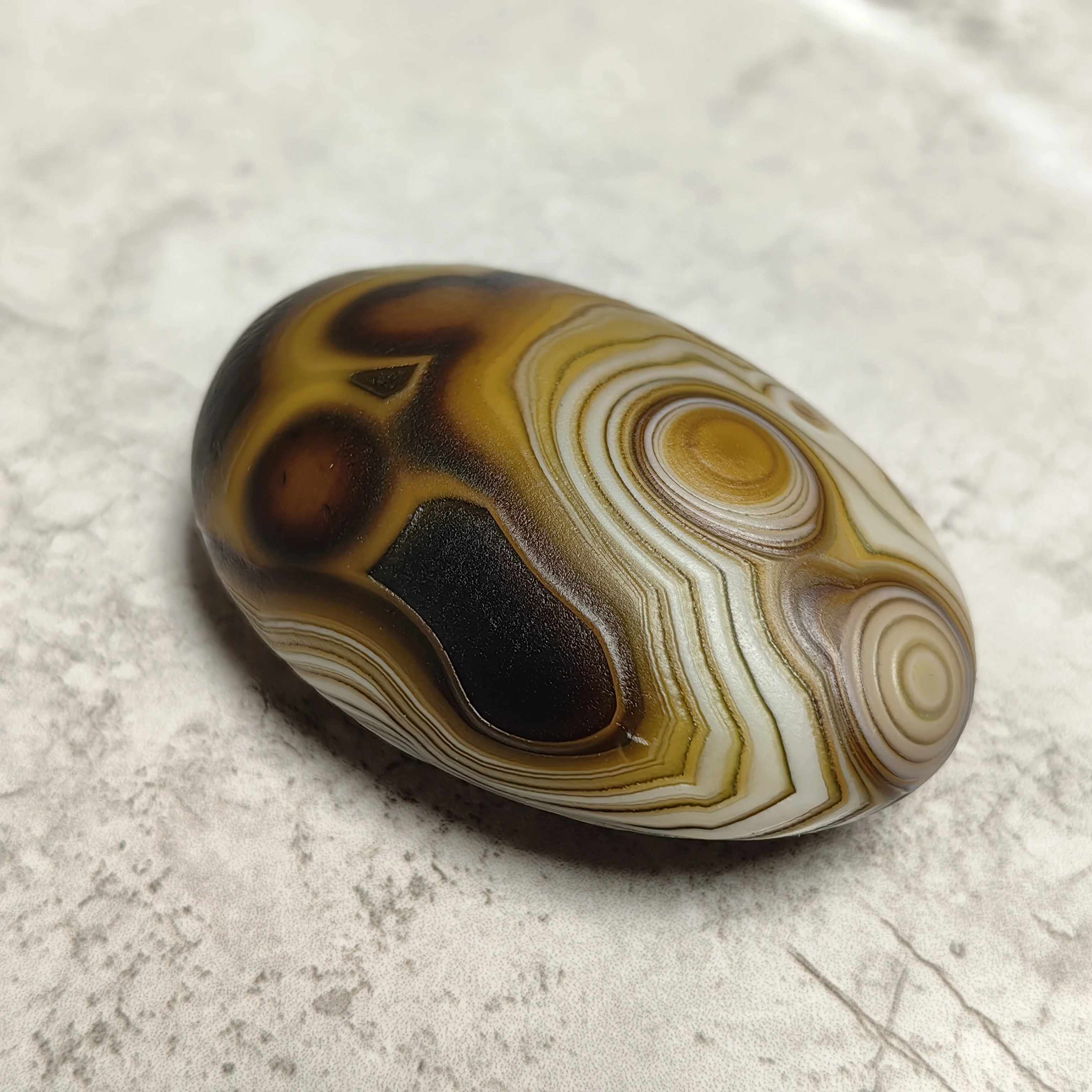 Natural Texture Eye Agate Gobi Palm Stones Mineral Specimen Sardonyx Good Luck Attract Wealth Spiritual Meditation Home Decor
