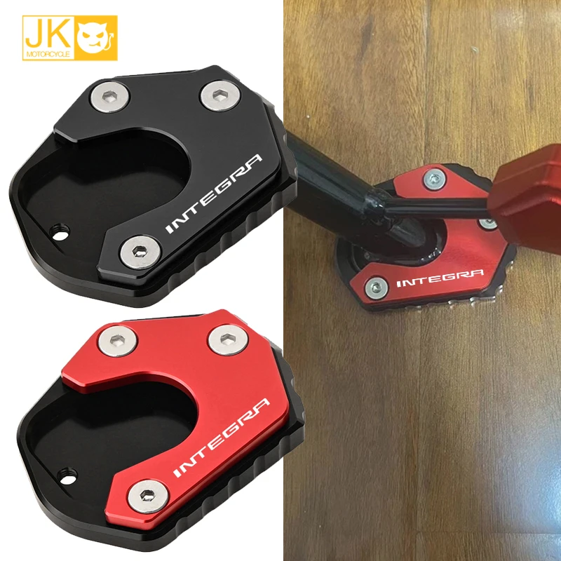 

2023 New Motorcycle CNC Kickstand Foot Side Stand Enlarger Pad Tire Valve Caps For HONDA NM-4 Integra 750 Integra750 2014 2015