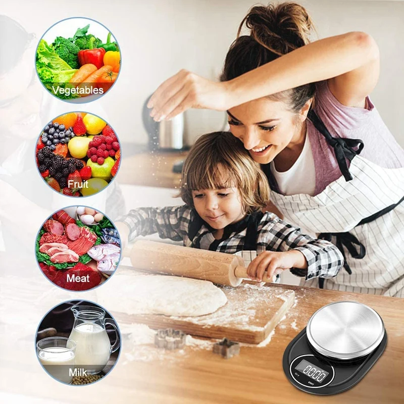 Kitchen Scales 5 Kg (1-G-Exact),Electronic Scales,High-Precision Food Scales, Digital Scales With LCD Display