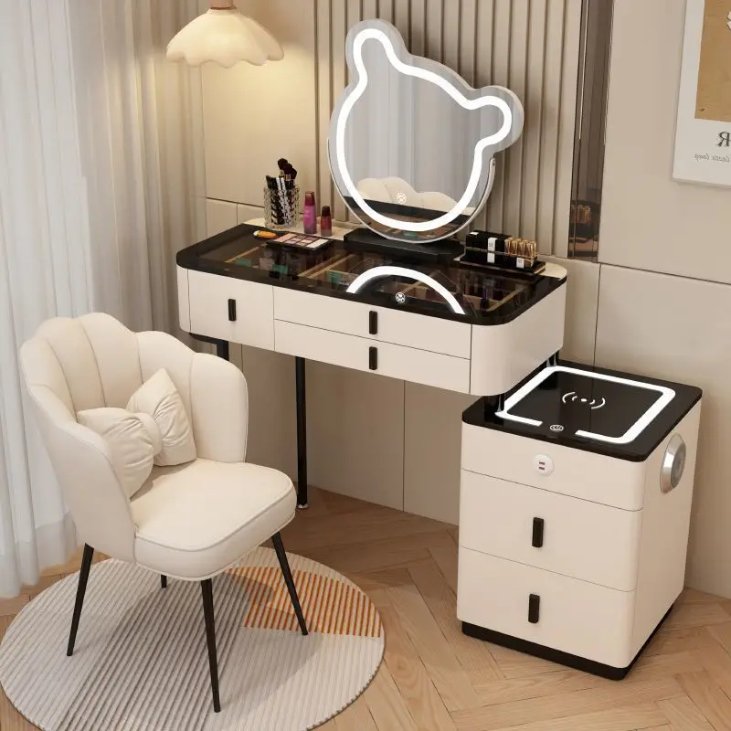 New smart dresser solid wood wireless charging bedroom dressing table modern room multi-function dressing table