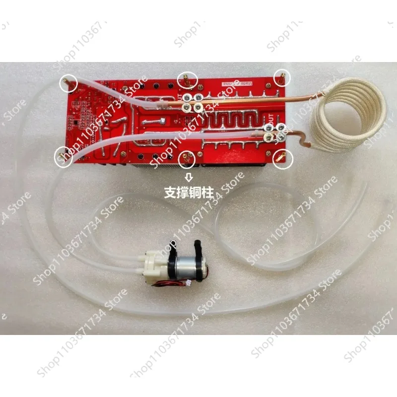 Modul Pemanas Induksi Frekuensi Tinggi ZVS 3000W 55A untuk Pendinginan dan Peleburan + Kumparan + Pompa + Catu Daya + Wadah Peleburan