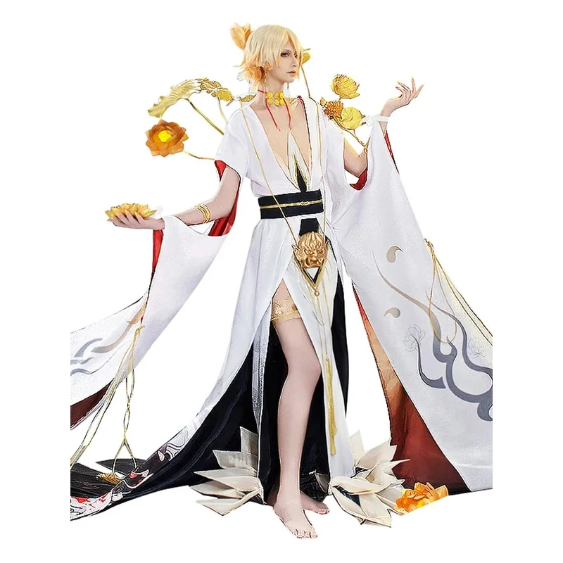 Hot Mobile Game Onmyoji Magmatron Cosplay Costume Before Awakening Gorgeous Uniform Male Activity Party full set of props men