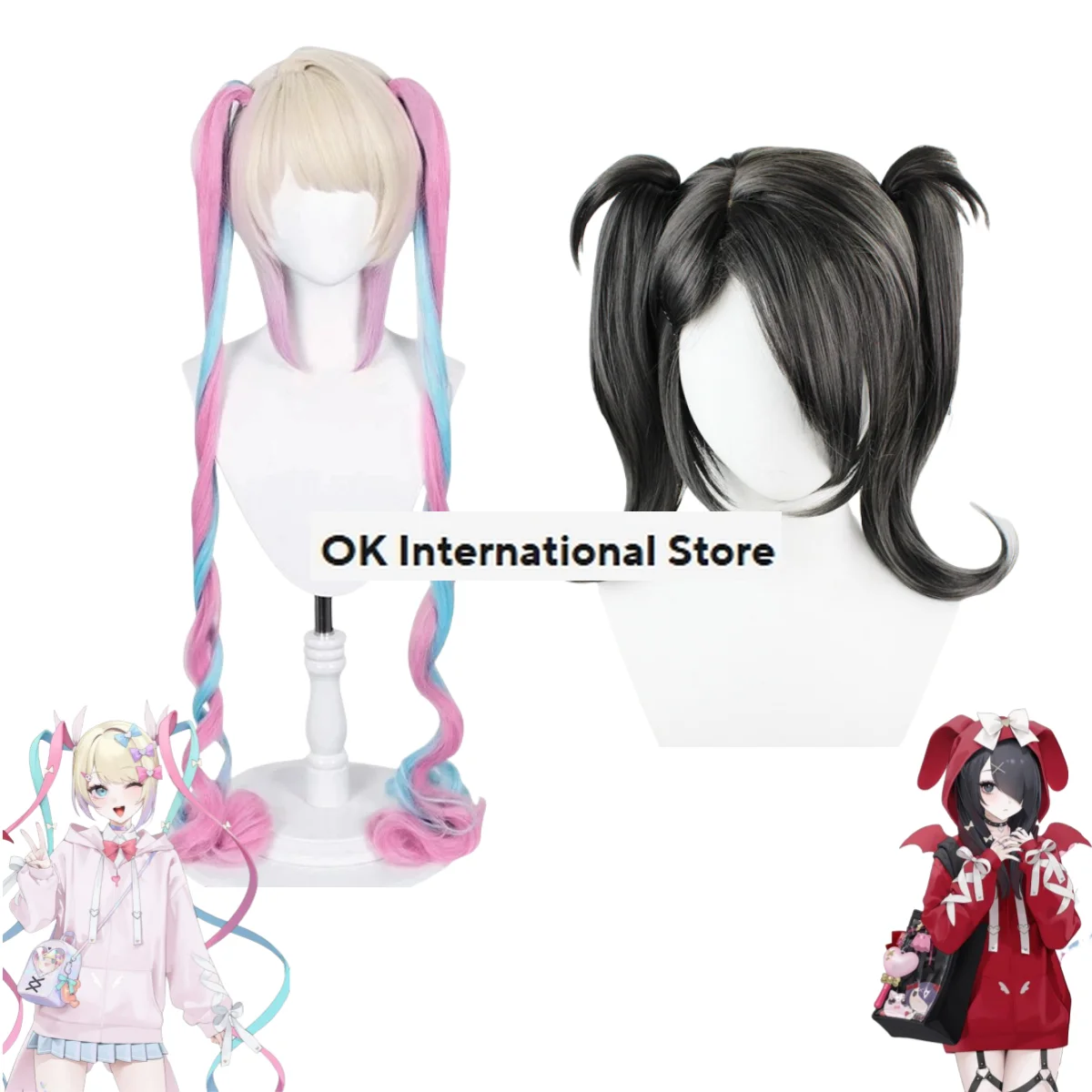 Anime Game Rain OMG Kawaii Angel Ame KAngel NEEDY GIRL OVERDOSE Cosplay Costume Wig Hoodies Skirt Woman Sexy Lovely Party Suit