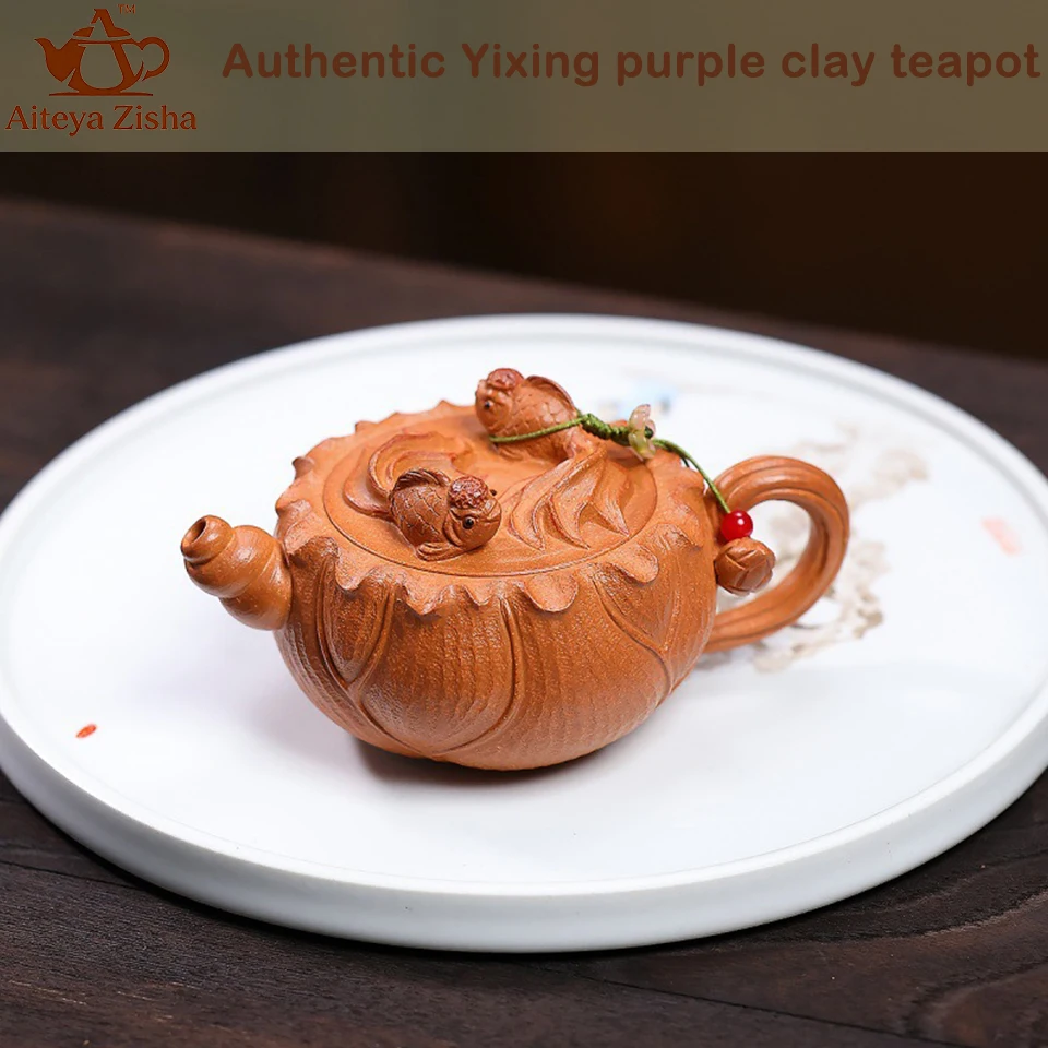Authentic Yixing Handmade Purple Clay Teapot, Chinese Teapot, Kung Fu Tea Set, for Home, Office, Gift 150ml Zisha Clay Teapot