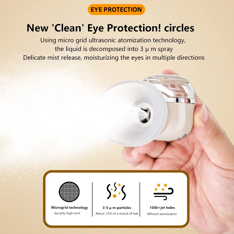 Atomized Eye Moisturizer Eye Cleaning Instrument Hot Cold Compress Eye Steamer Portable Usb Charging Eyewash Skin Care Tools