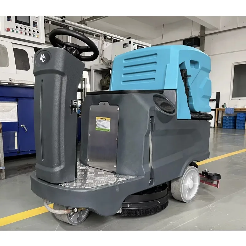 RD560 Electric Auto Scrubber Floor Washer 24V Battery Ride-On Wholesale for Construction Hotel Industries