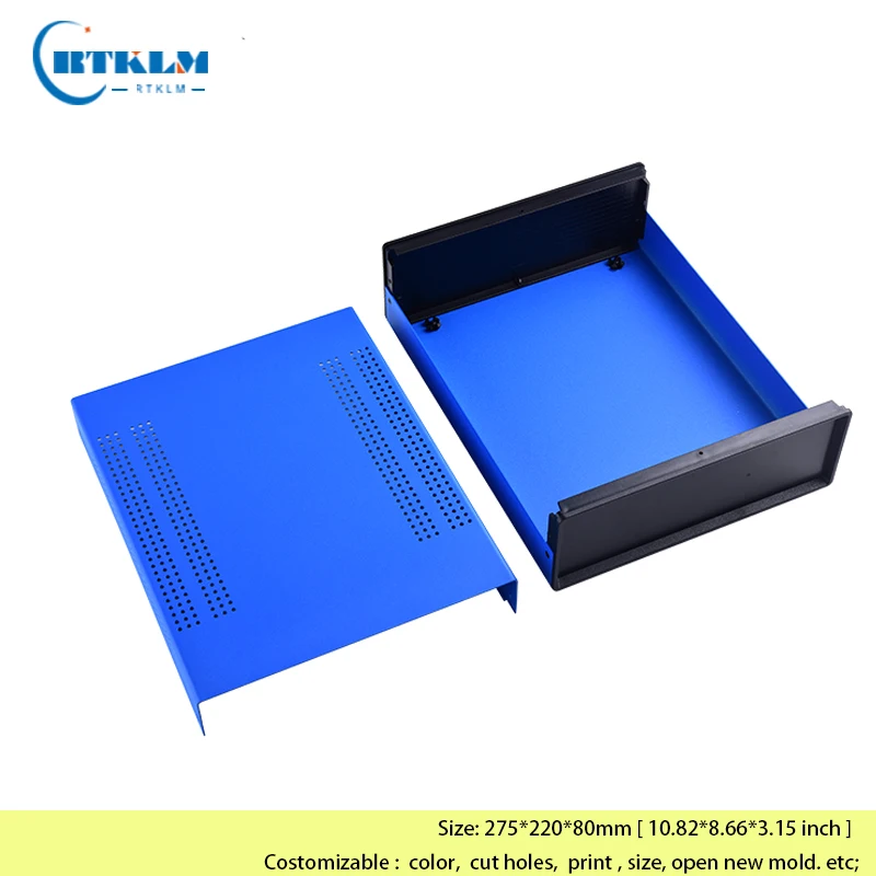 Electronic Housing Products Power Supply Junction Box Iron Enclosure DIY Iron Project Case Instrument Case P275*220*80mm
