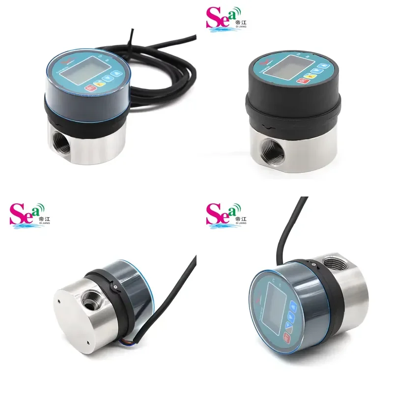 High Precision SS304 Flowmeter with LCD Display RS485 Modbus 24VDC Water Fuel Oil Measure Gear Flow Sensor