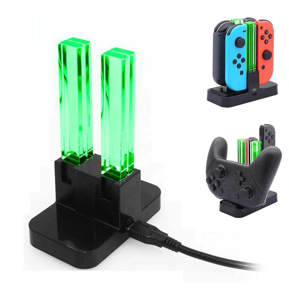 Controllers Charger for Nintendo Switch OLED Model for Joycon Glowing Charging Station Charging Dock for Switch Gamepad