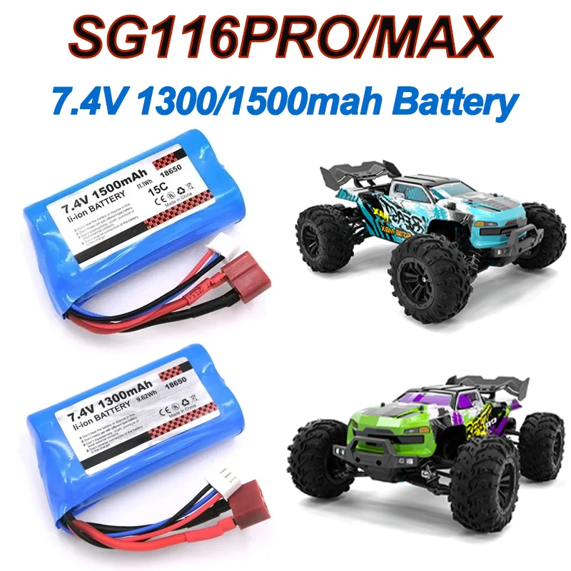 

SG116PRO SG116MAX RC Car Battery 15C 2S 7.4V 1300mah/1500mAh lithium-ion battery /7.4V USB for SCY-16101 16102 16103