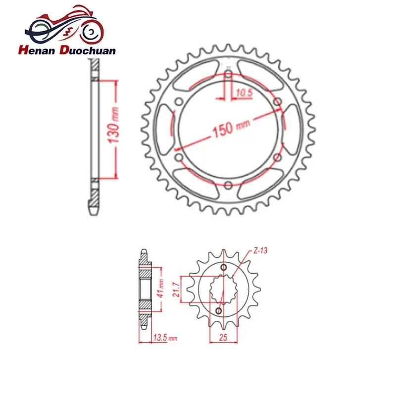 525 16T 47T Front Rear Sprocket Gear Staring Wheel For HONDA XL600 600V Transalp PD06 XL700 700V 700VA XL 600 700 525-16T