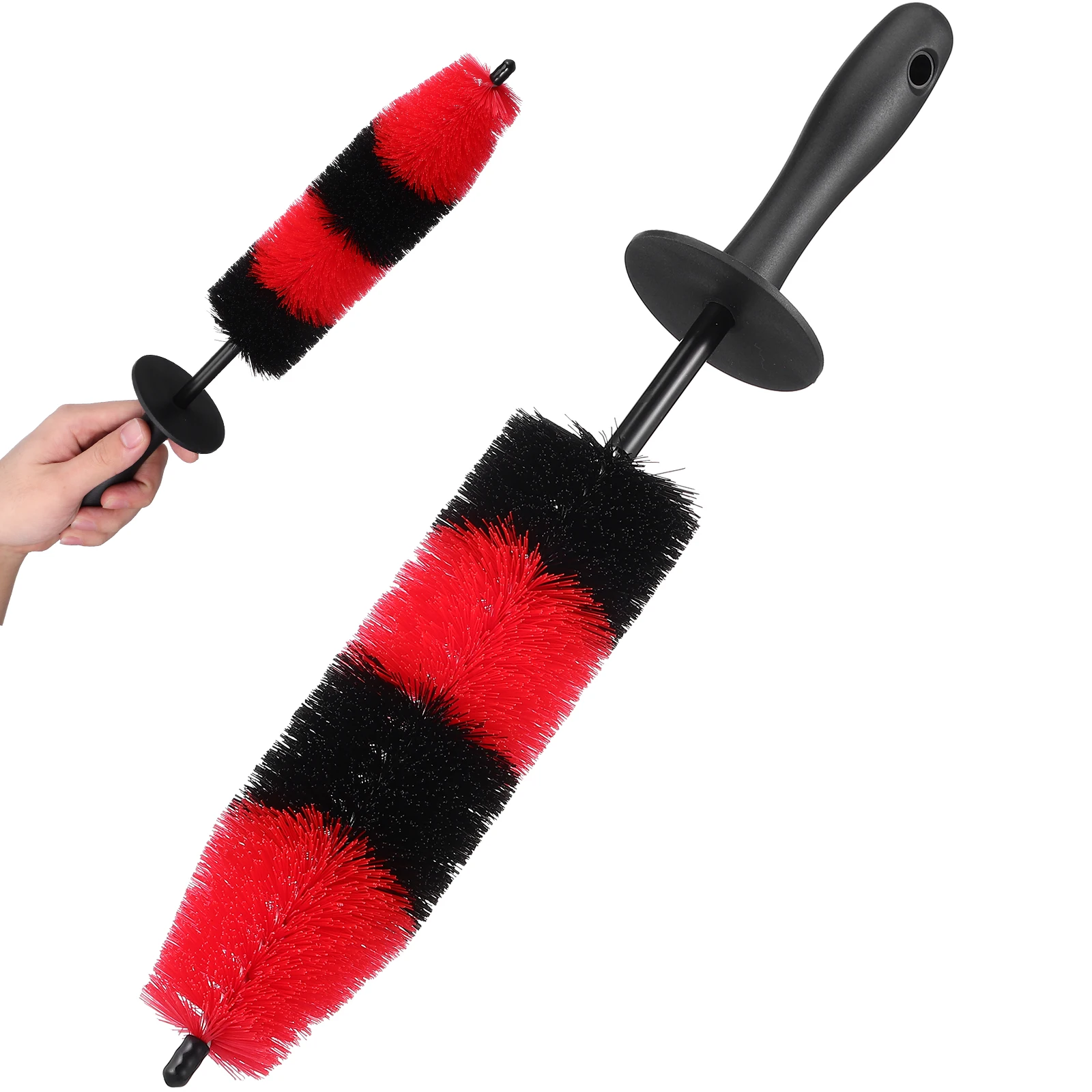 

Wheel Hub Brush Tire Cleaner for Car Detailing Wheel Cleaning Tool Long Bristles Bendable Head Car Wash Accessory