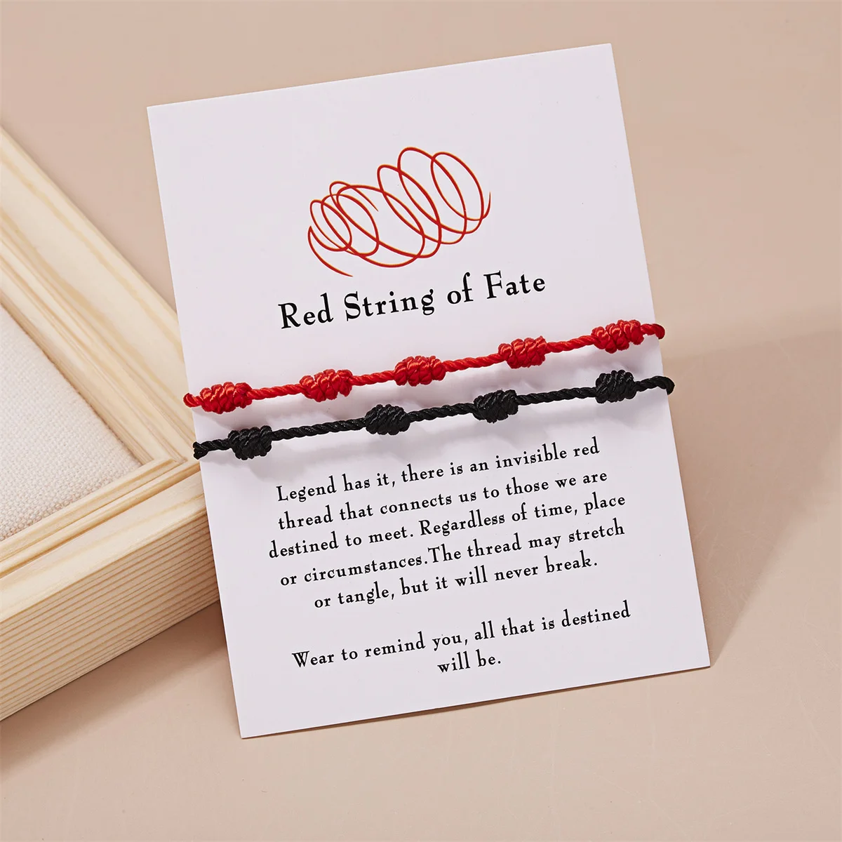 Lucky 7-Knoten-Armbänder mit roter Schnur für Damen und Herren, handgefertigt, rot-schwarze Seilkette, Glücksbringer, Amulett-Armband, Paar-Handgelenkschmuck