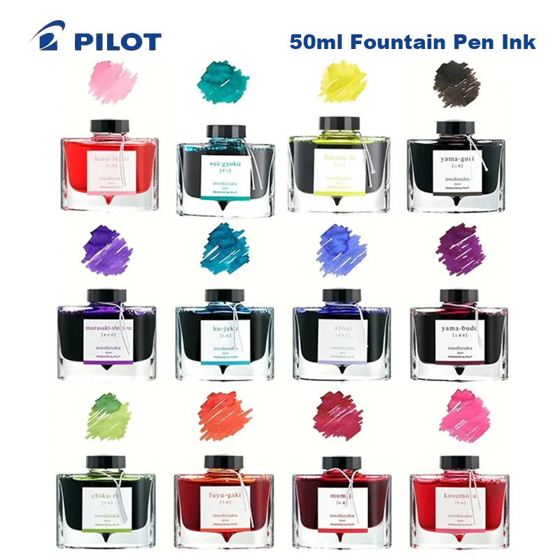 Pliot 50ml Fountain Pens Ink Chinese ink Multicolour Glass Bottled Writing Calligraphy ink Office School Supplies Stationery