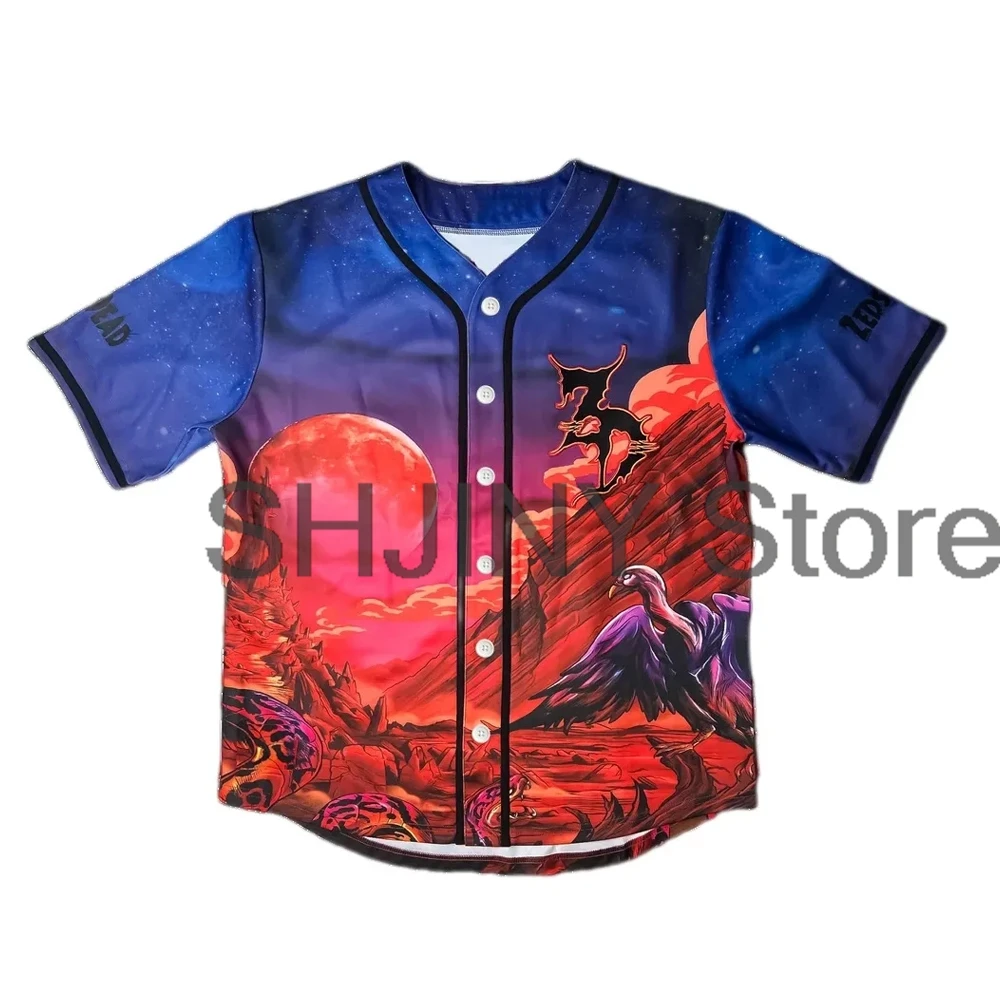 Zeds Dead Deadrocks IX Baseball Jersey Tops Unisex Short Sleeve Shirts Women Men Streetwear Tee Hip Hop Clothes