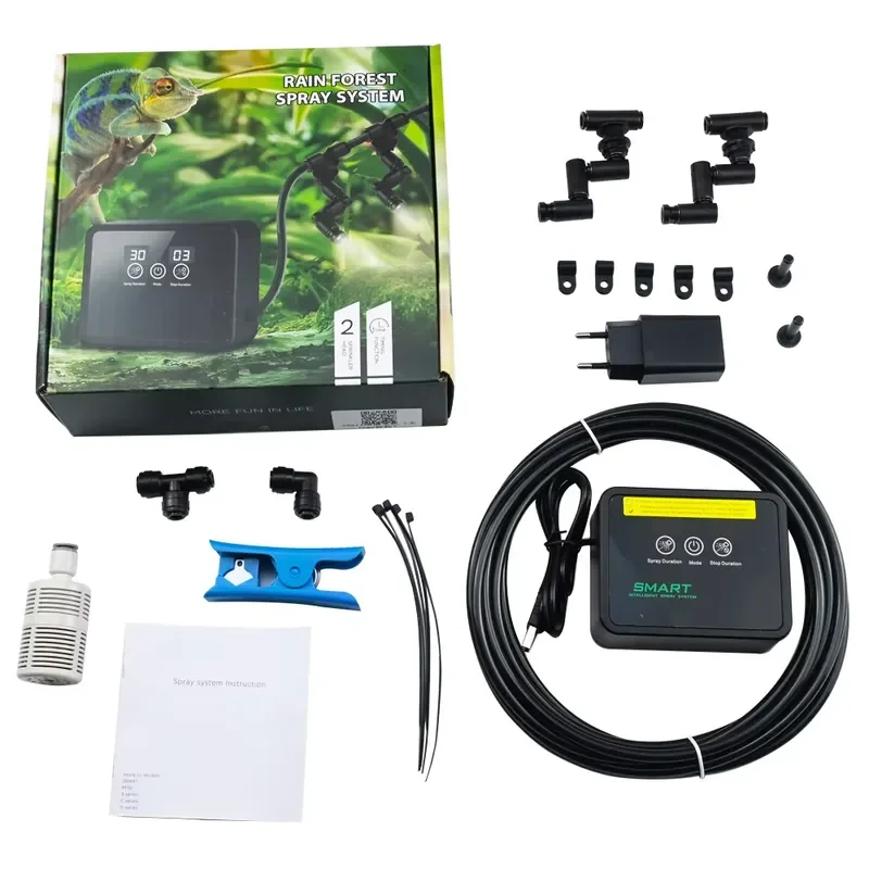 for Automatic Reptile Fogger Touch Screen Sprinkler Control Electronic Humidifier Timer Mist Rain Frost Spray System for