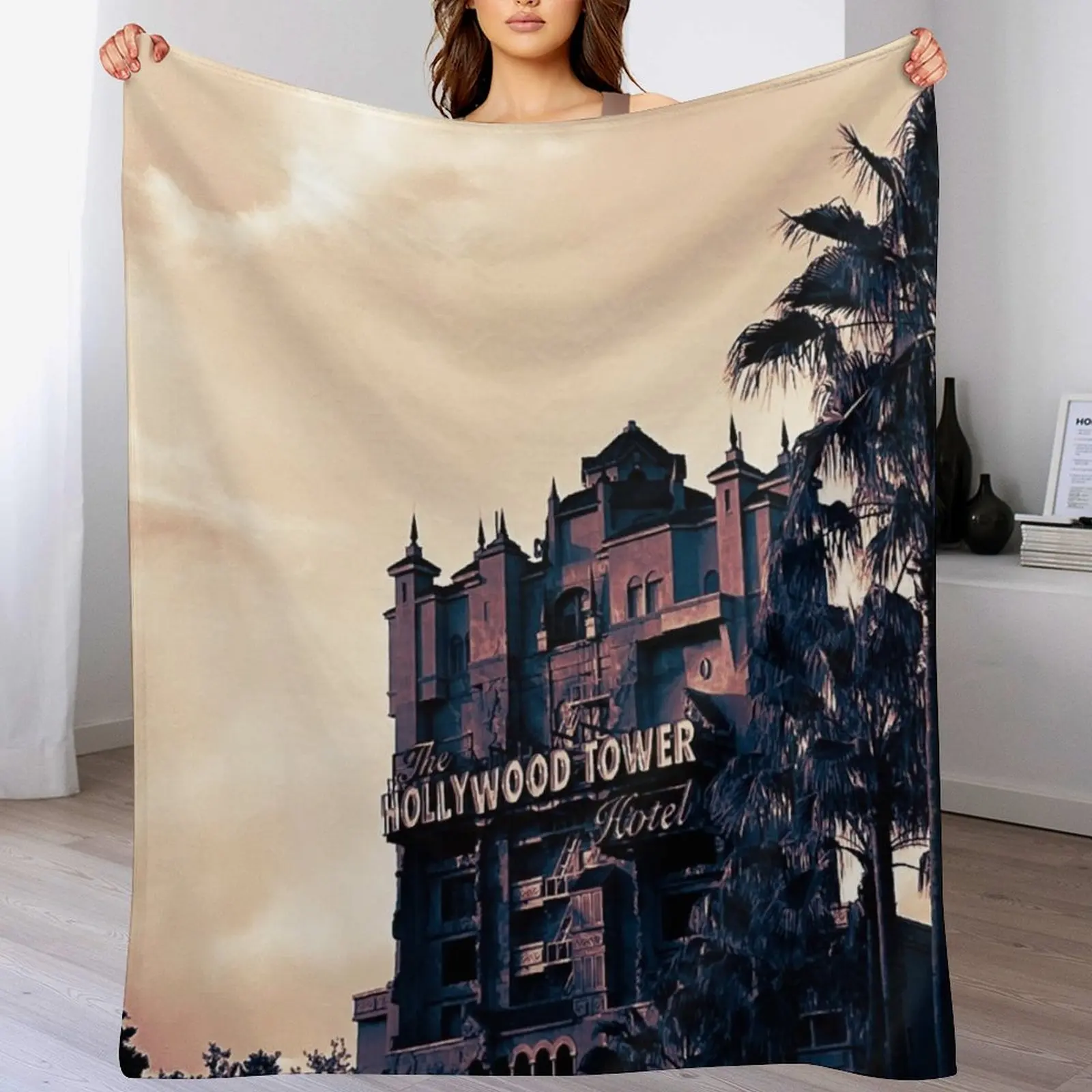 

Tower of horror Throw Blanket Decorative Sofa Decoratives Beautifuls Luxury St Blankets