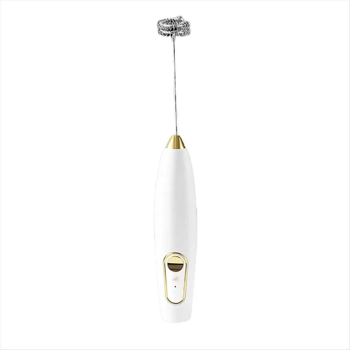 FSLH رغوة الحليب الكهربائية، الفولاذ المقاوم للصدأ، محمولة صغيرة. شحن سريع للاتيه القهوة والكابتشينوس وخفق البيض والشوكولاتة الساخنة #4