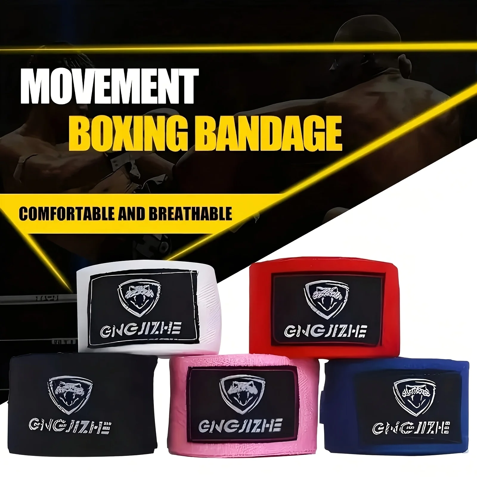 2pcs of Sports Boxing Wraps, MMA Hand Wraps, Elastic Muay Thai Glove Straps, Unisex Training Hand Wrap Set, Sports Hand Wraps