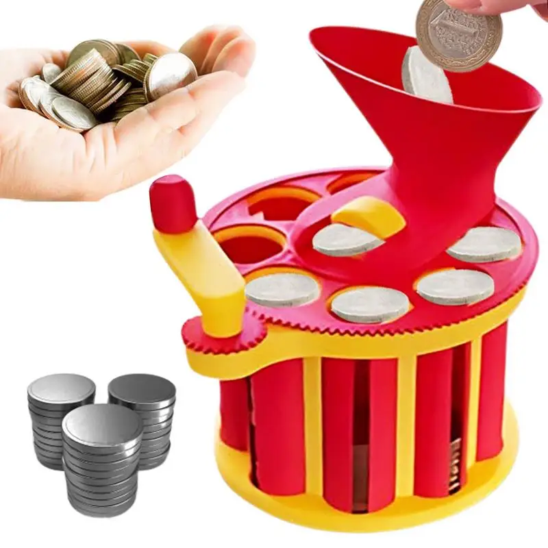Coin Counter Machine Hand-Cranked Coin Organizer Portable High-Speed Money Handling Accessory For Business Home Bank Offices