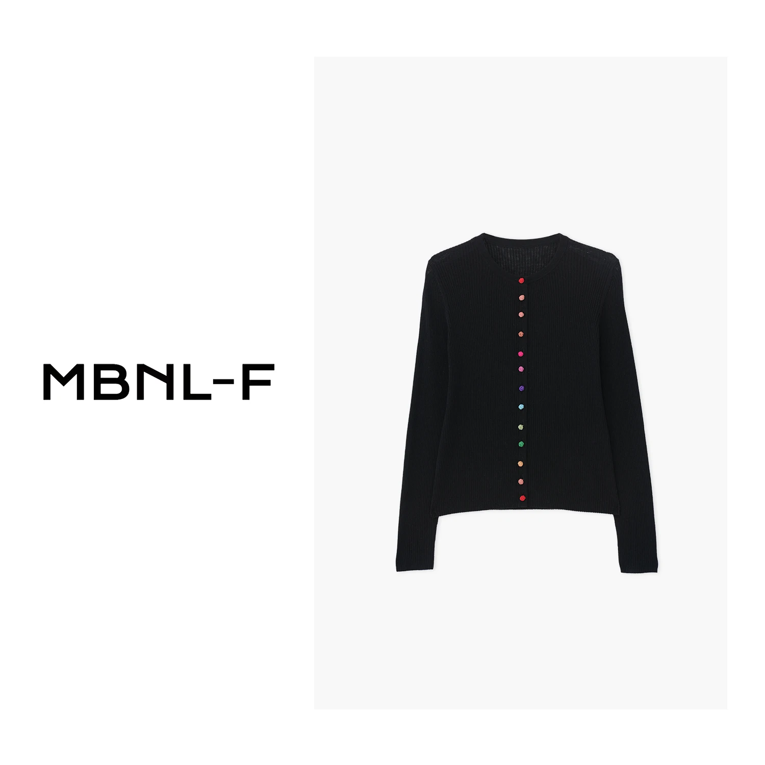 

Classic Button Embroidered Open Cardigan Knitted Sweater Women's Faion Spring 2024 MBNLF XMDJ00