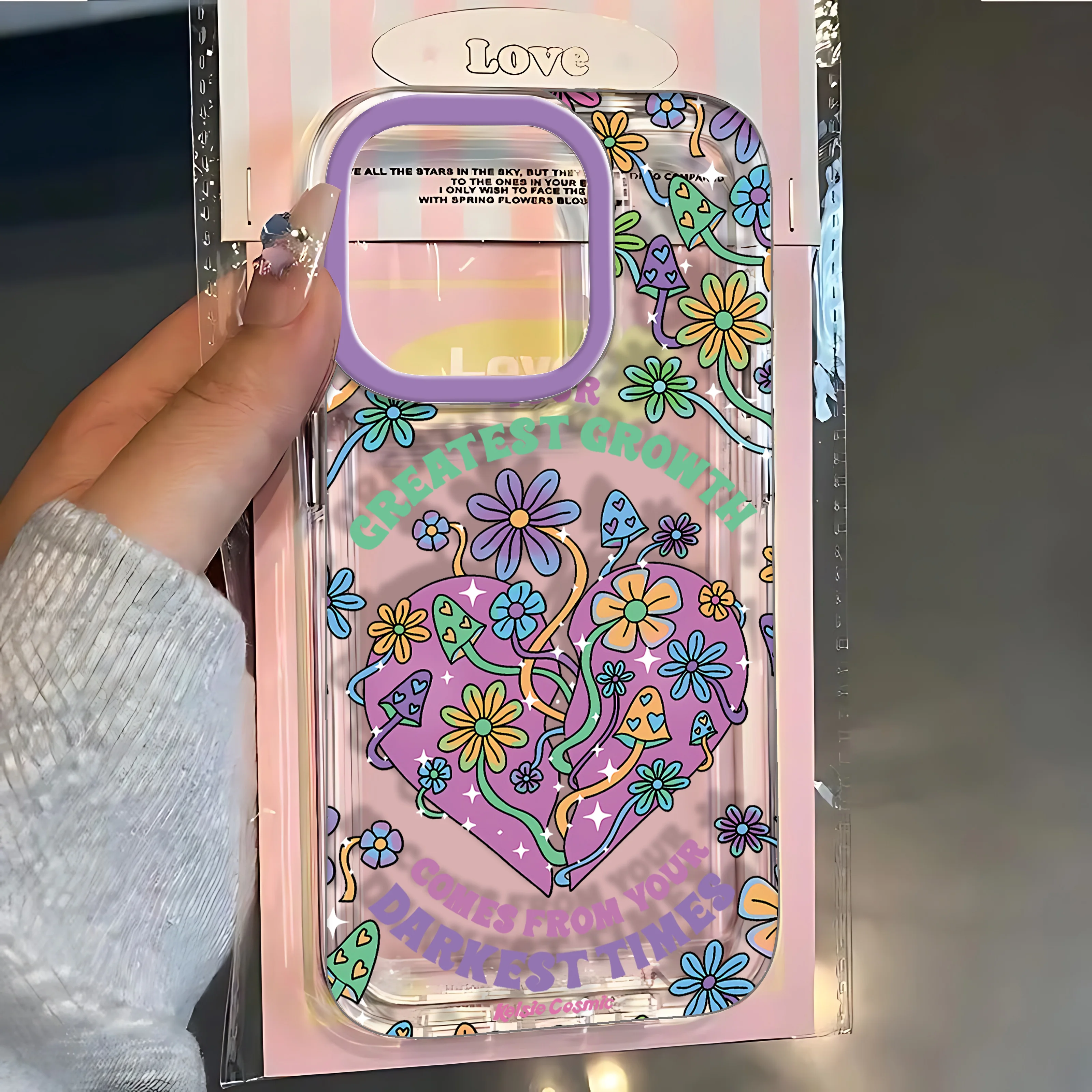 Colorful Strange Flower Phone Case For Samsung Galaxy S25 S24 S23 S22 S21 S20 FE Note20 Note10 Edge Plus Ultra 5G Clear Cover