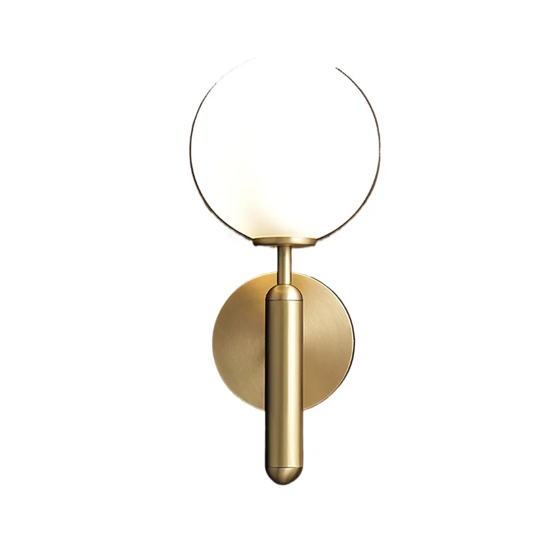 

Light luxury wrought iron bedside lamp Modern simple staircase Living room background wall Rotatable aisle wall lamp