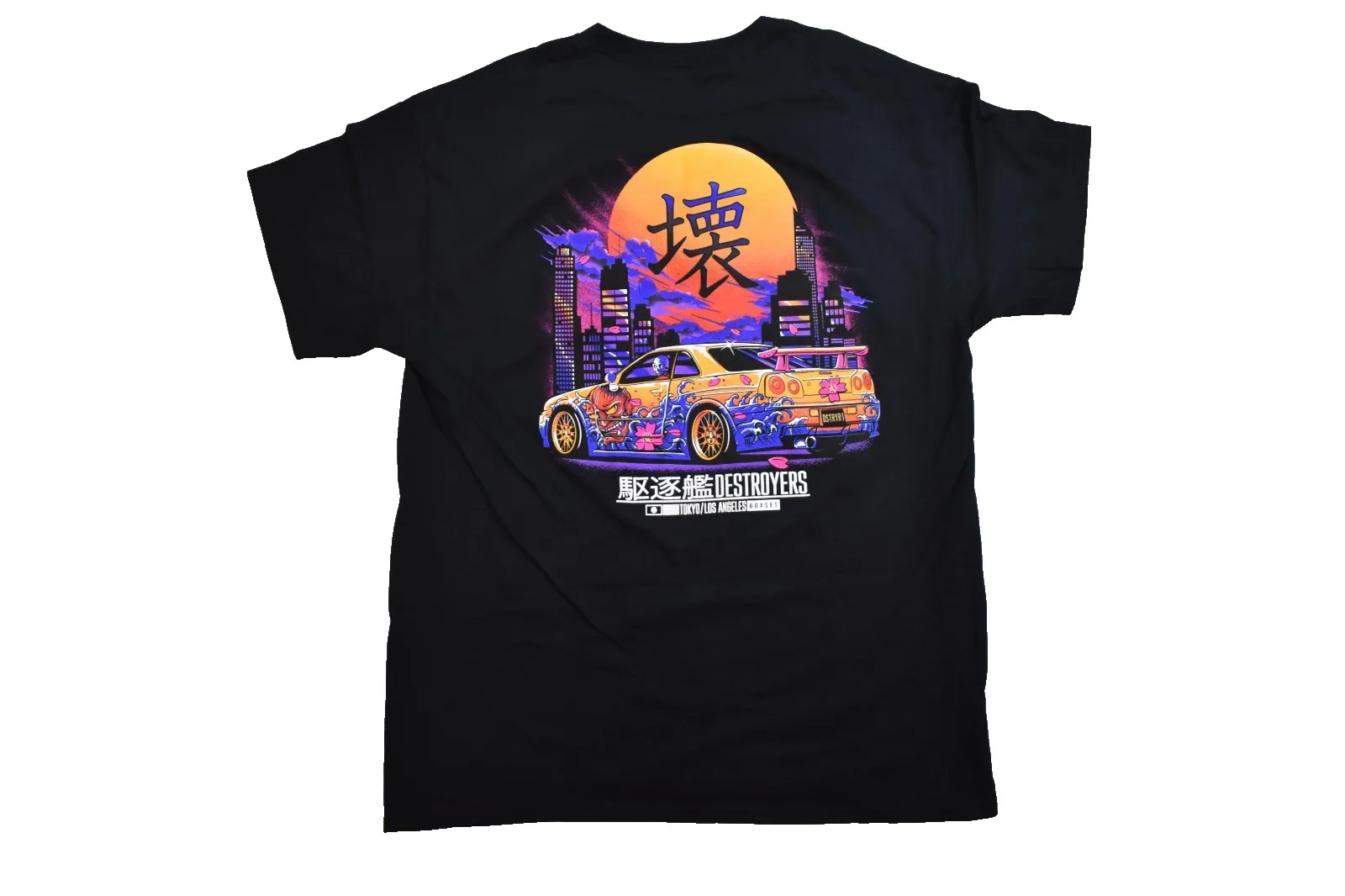 BoxSet Мужская рубашка с принтом Destroyers Tokyo/Los Angeles Street Car Kanji, новая S, M, L