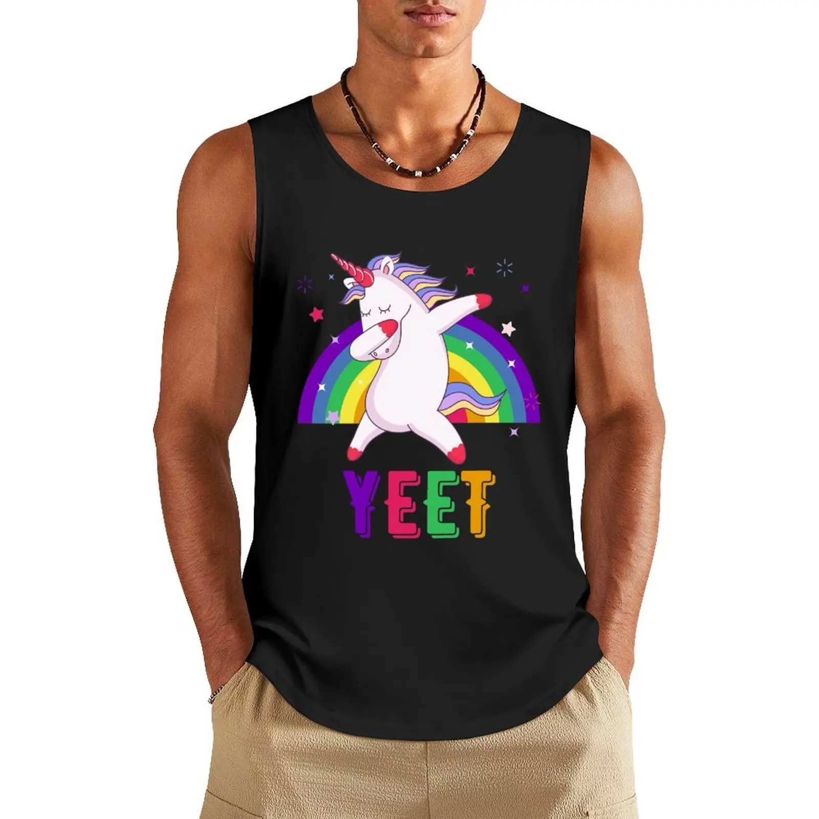 

Yeet dabbing unicorn funny yeeting meme gift Tank Top sports t-shirts for men sleeveless Men's t-shirts t shirt gym