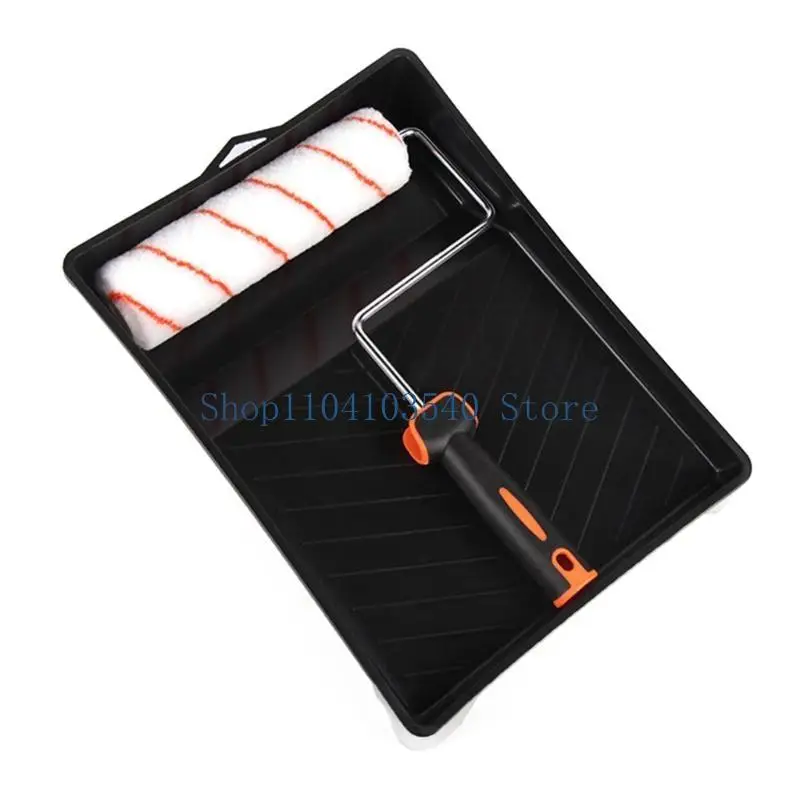 02DC Conjunto rolos e bandejas pintura com ferramentas atualizadas Conjunto pintura fácil usar para DIY