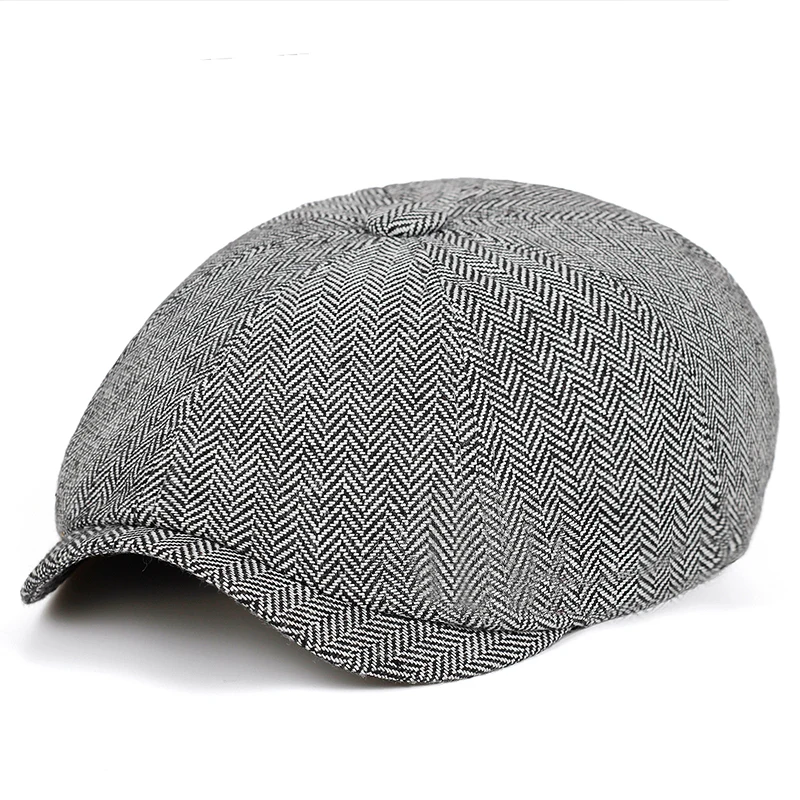 Vintage Men Casual Newsboy Hat Spring Summer Retro Beret Hat Wild Casual Hats Unisex Octagonal Cap Fashion Hip Hop Caps Gorras