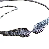 Vintage Angel Wings Feather Choker Big Pendant Aesthetic Link Chains Statement Necklace for Women Collar Bib Wedding Tribal Gift - Image 5