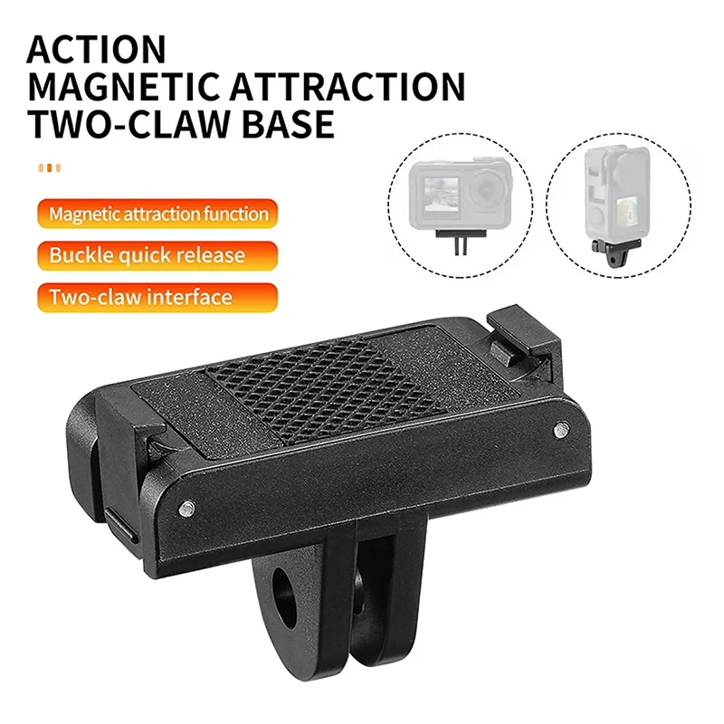 Two Claw Adapter For DJI Action 4 Extension Base Selfie Stick Adapter Fast Camera Mounting Setup For DJI Action 5 Pro 4 3 2 Kit